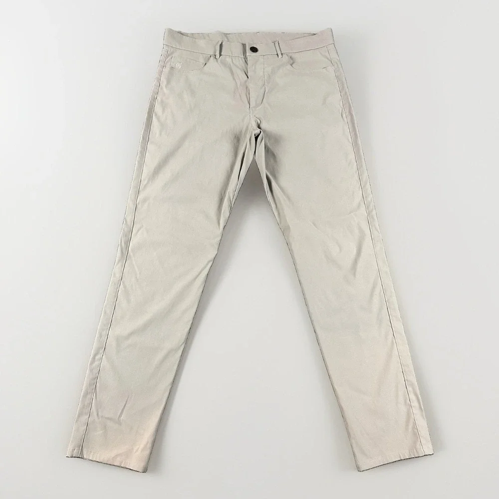 Greyson Pants 33x32 Gray Stretch Golf Trousers Five Pocket Wolf Performance